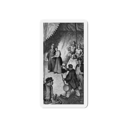 River Scene (Magazine Illustration) Refrigerator Magnet 6 Inch Die-Cut - The Sticker Space