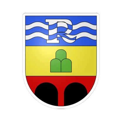 Rivera-coat of arms (Switzerland) (Coat of Arms) STICKER Vinyl Kiss-Cut Decal 4 Inch White - The Sticker Space