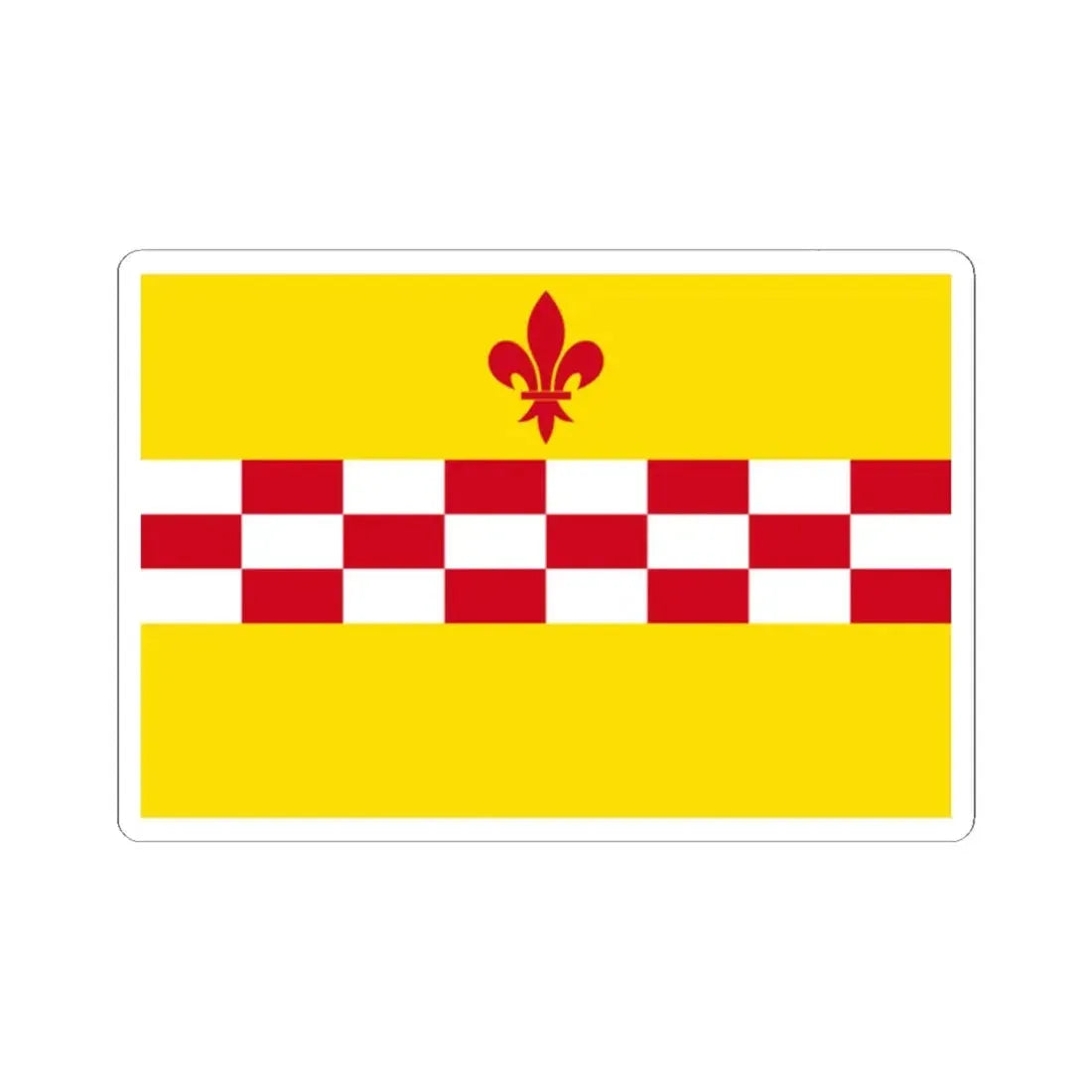 Rixensart vlag (Belgium) STICKER Vinyl Kiss-Cut Decal 2 Inch White - The Sticker Space