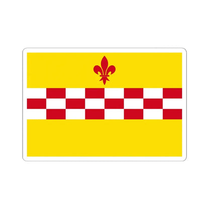 Rixensart vlag (Belgium) STICKER Vinyl Kiss-Cut Decal 4 Inch White - The Sticker Space