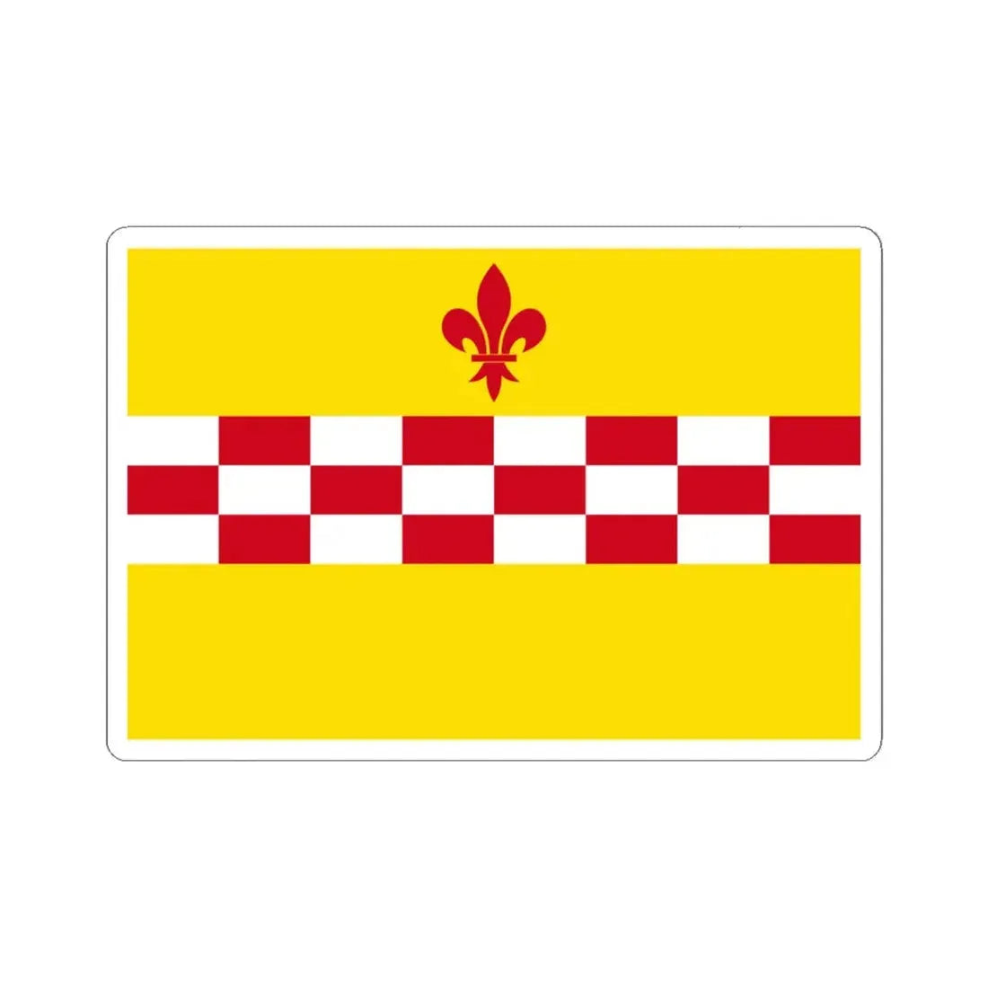 Rixensart vlag (Belgium) STICKER Vinyl Kiss-Cut Decal 6 Inch White - The Sticker Space