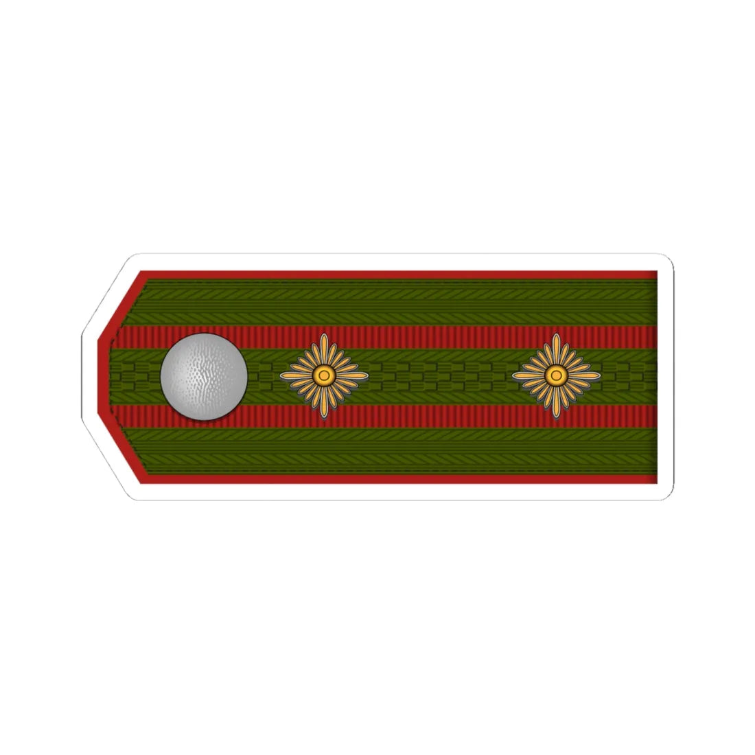 ROA Oberst h1 (Russia) (Military Rank) STICKER Vinyl Kiss-Cut Decal 4 Inch White - The Sticker Space