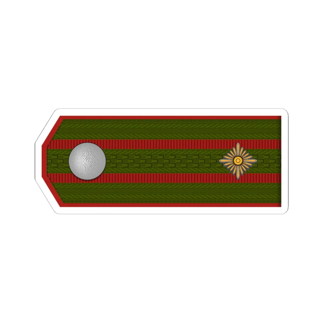 ROA Oberstleutnant h1 (Russia) (Military Rank) STICKER Vinyl Kiss-Cut Decal 6 Inch White - The Sticker Space