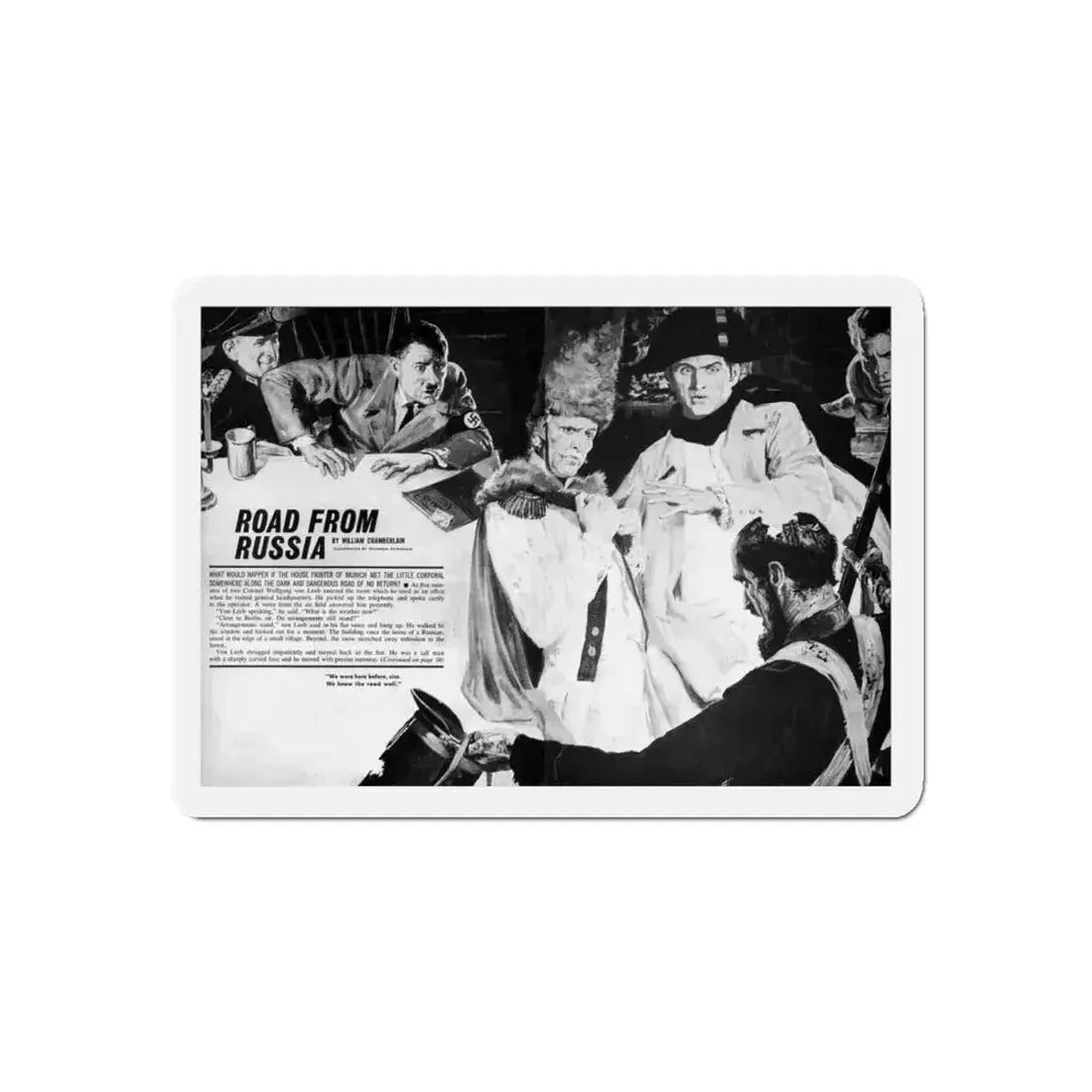 Road From Russia, Adventure, October 1963 (Magazine Illustration) Refrigerator Magnet 4 Inch Die-Cut - The Sticker Space