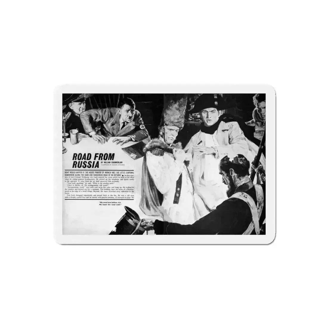 Road From Russia, Adventure, October 1963 (Magazine Illustration) Refrigerator Magnet 5 Inch Die-Cut - The Sticker Space