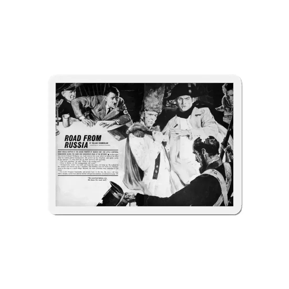 Road From Russia, Adventure, October 1963 (Magazine Illustration) Refrigerator Magnet 6 Inch Die-Cut - The Sticker Space