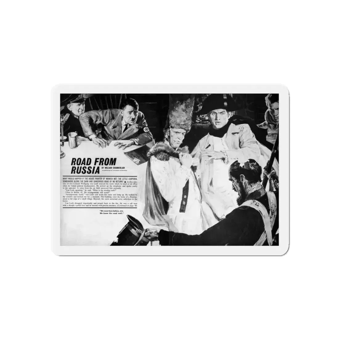 Road From Russia, Adventure, October 1963 (Magazine Illustration) Refrigerator Magnet - The Sticker Space