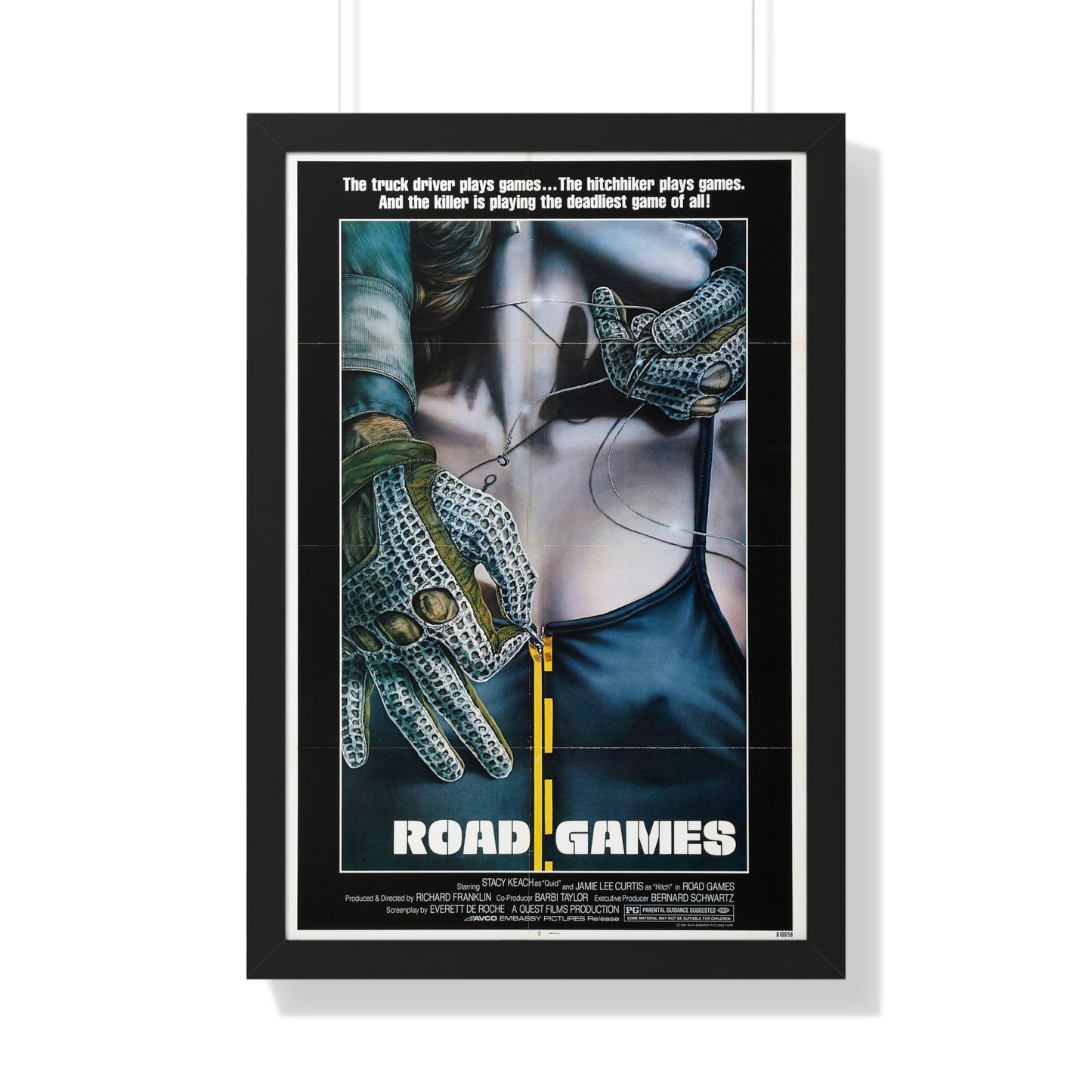 ROAD GAMES 1981 - Framed Movie Poster-20" x 30"-The Sticker Space