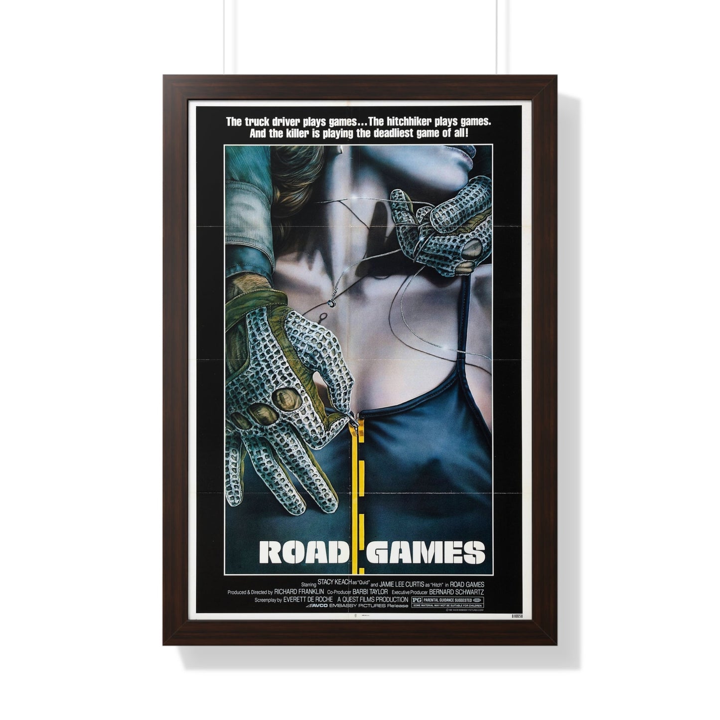 ROAD GAMES 1981 - Framed Movie Poster-20" x 30"-The Sticker Space