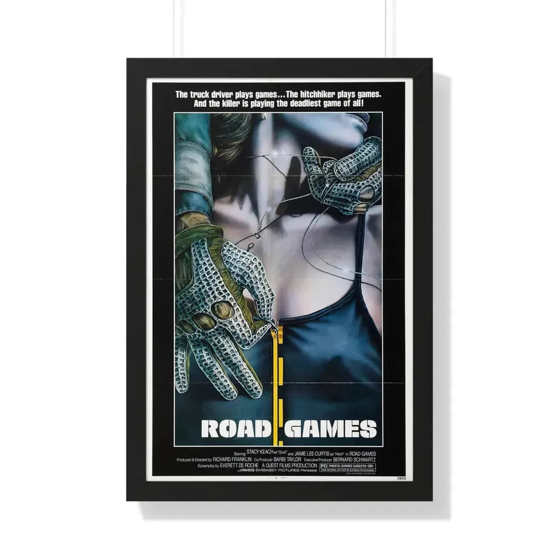 ROAD GAMES 1981 - Framed Movie Poster - The Sticker Space