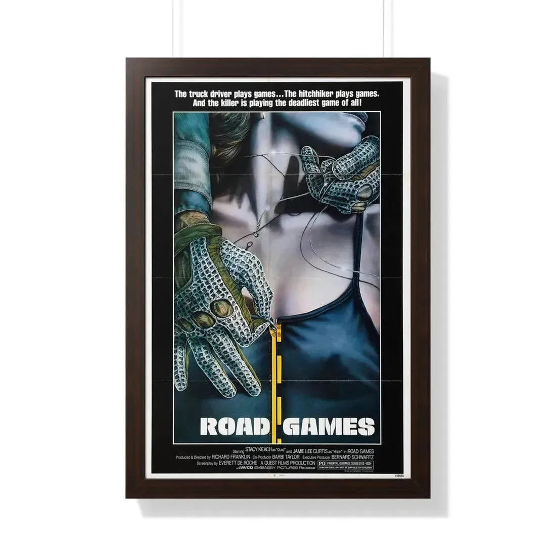 ROAD GAMES 1981 - Framed Movie Poster - The Sticker Space