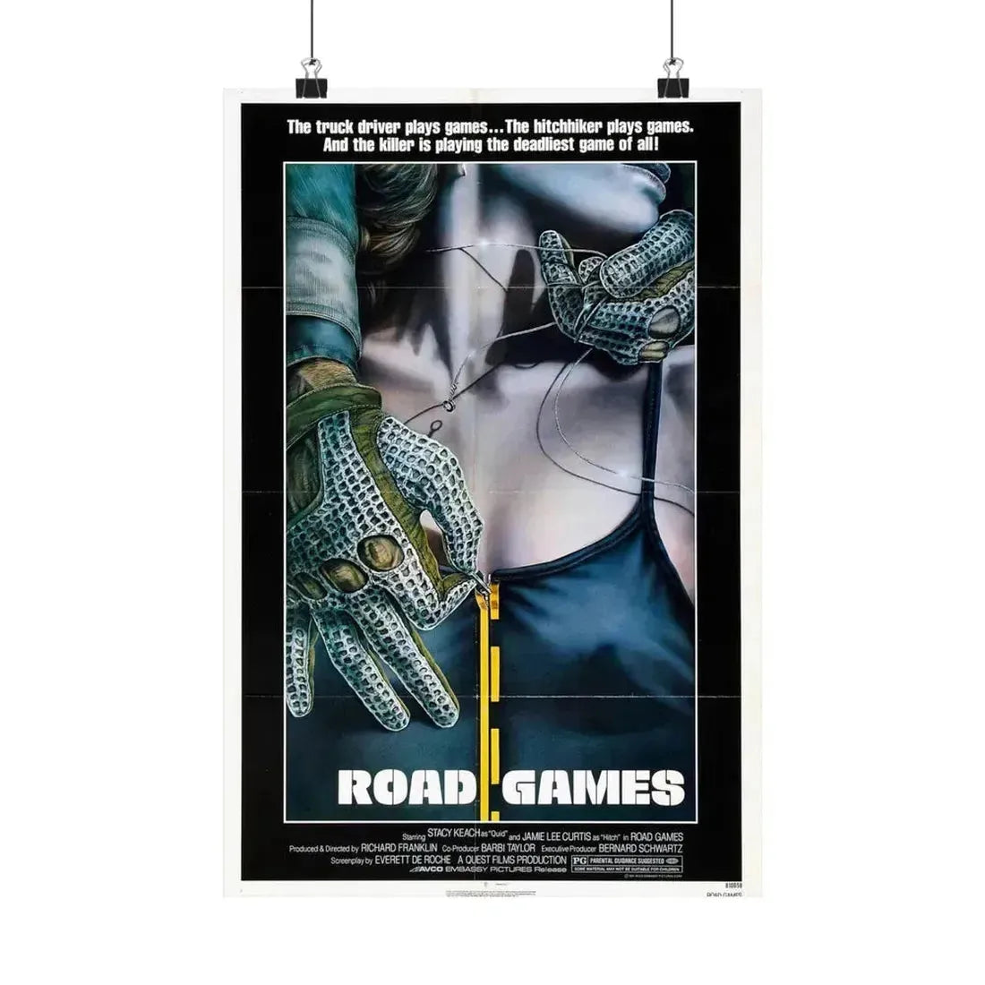 ROAD GAMES 1981 - Paper Movie Poster 12″ x 18″ Matte - The Sticker Space