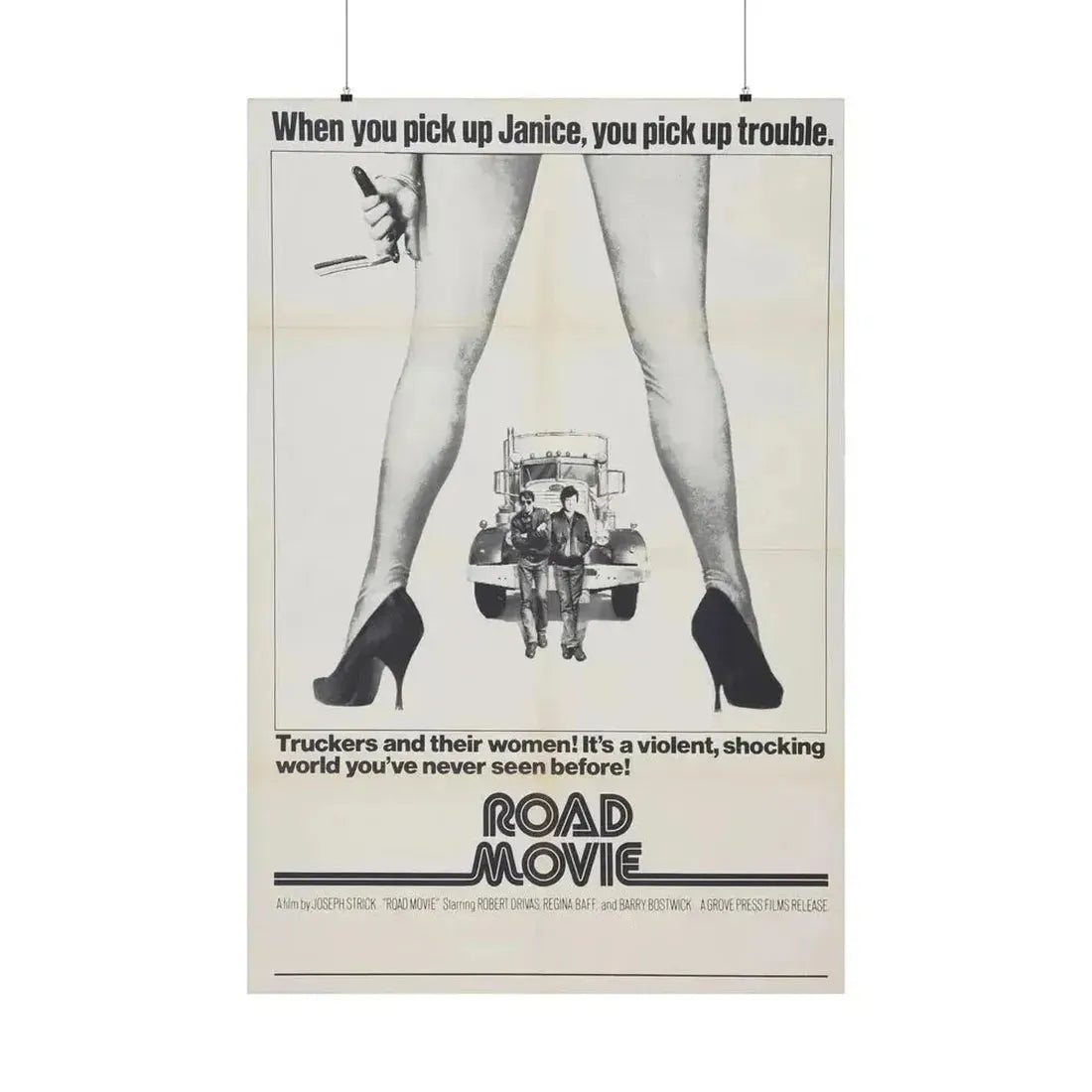 ROAD MOVIE 1973 - Paper Movie Poster 36" x 54" Matte - The Sticker Space