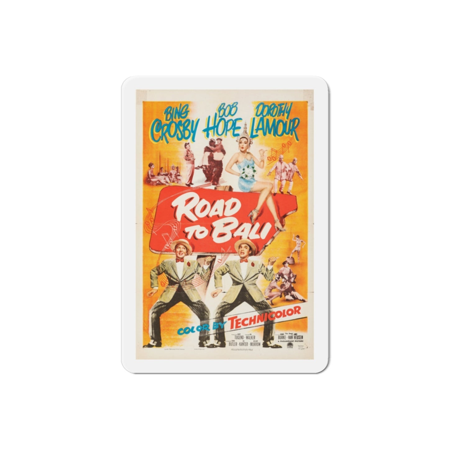 Road to Bali 1952 Movie Poster Die-Cut Magnet-2 Inch-The Sticker Space