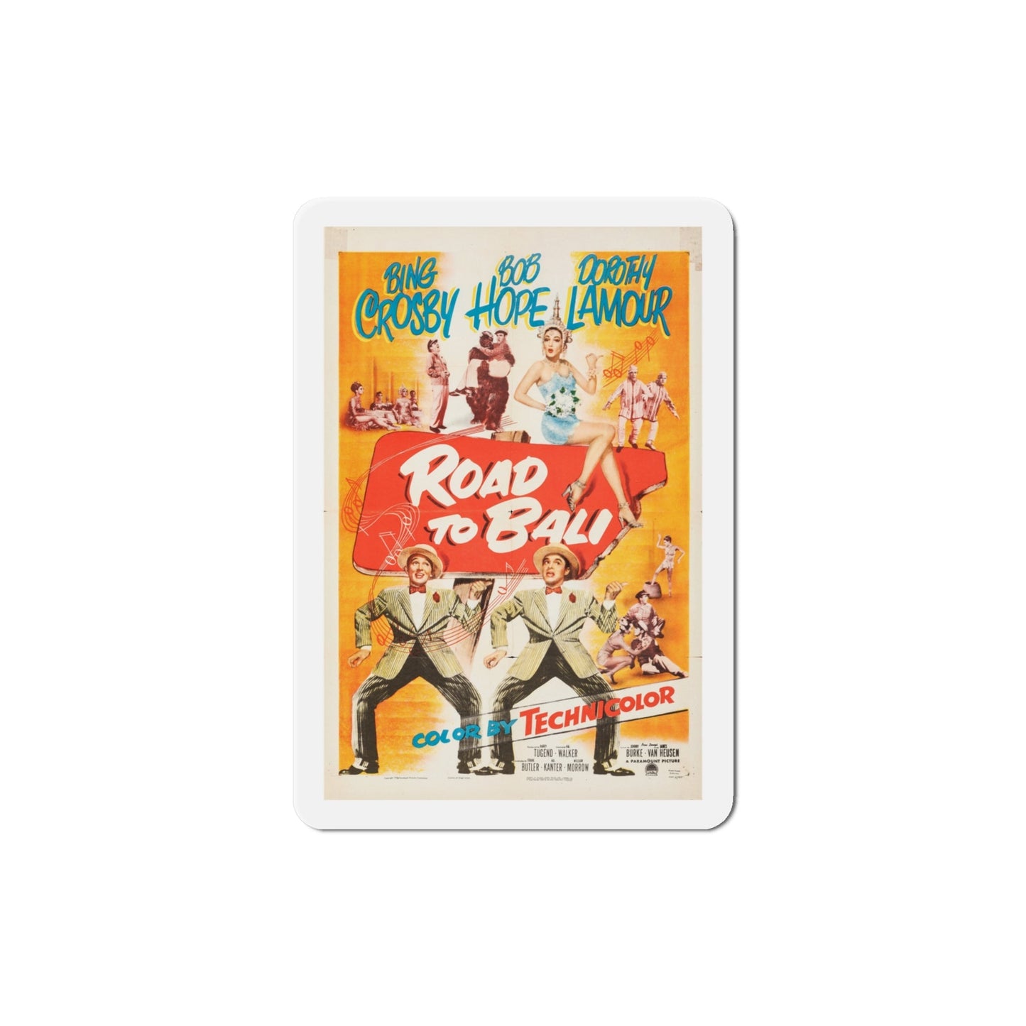 Road to Bali 1952 Movie Poster Die-Cut Magnet-4 Inch-The Sticker Space