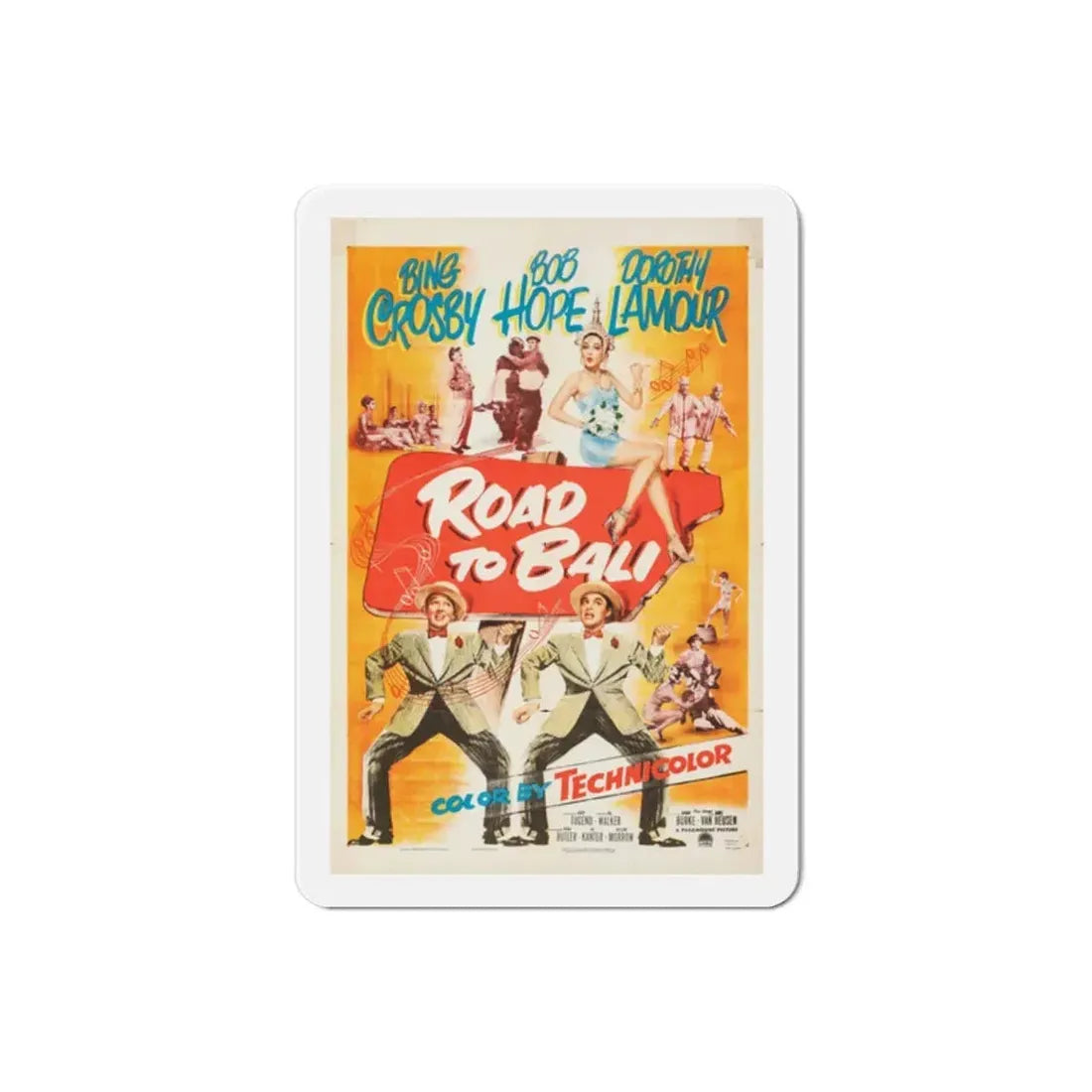 Road to Bali 1952 Movie Poster Refrigerator Magnet 2 Inch - The Sticker Space
