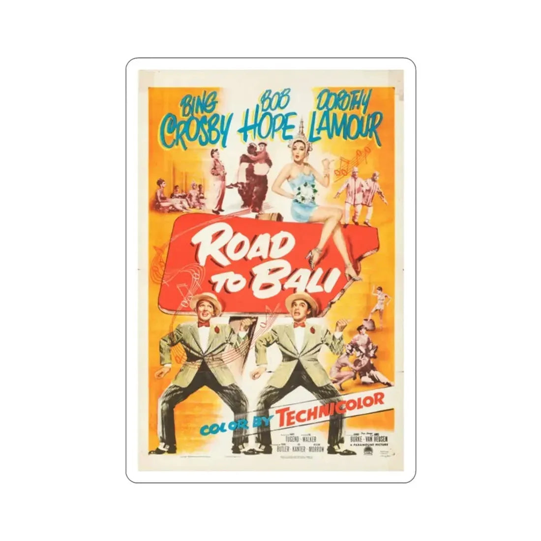 Road to Bali 1952 Movie Poster STICKER Vinyl Die-Cut Decal 2 Inch - The Sticker Space