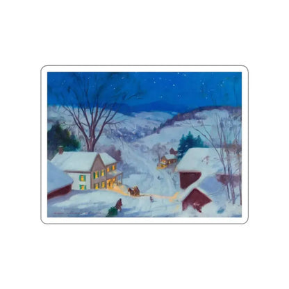 Road to the Village, calendar illustration, c. 1935 (Magazine Illustration) STICKER Vinyl Die-Cut Decal - The Sticker Space