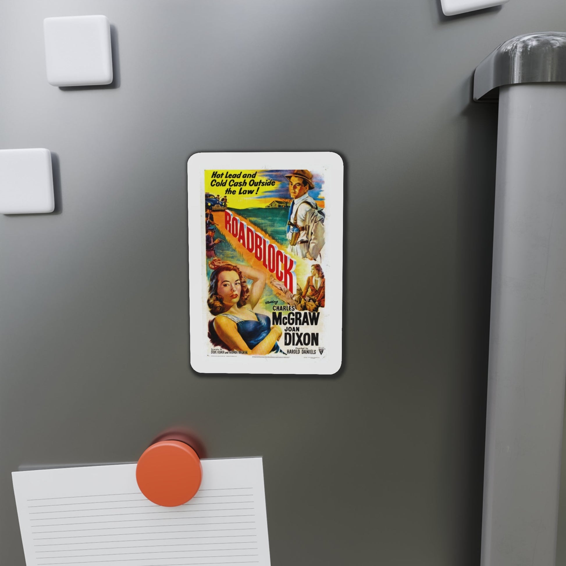 Roadblock 1951 Movie Poster Die-Cut Magnet-The Sticker Space