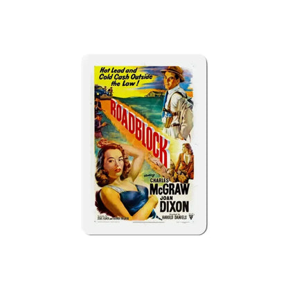 Roadblock 1951 Movie Poster Refrigerator Magnet 3 Inch - The Sticker Space