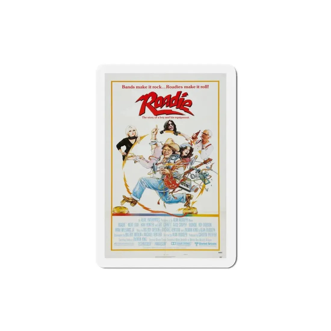 Roadie 1980 Movie Poster Refrigerator Magnet 3 Inch - The Sticker Space