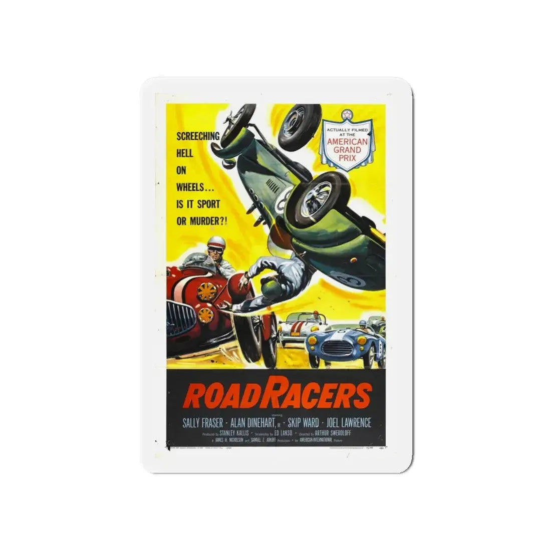ROADRACERS 1959 Movie Poster - Refrigerator Magnet - The Sticker Space