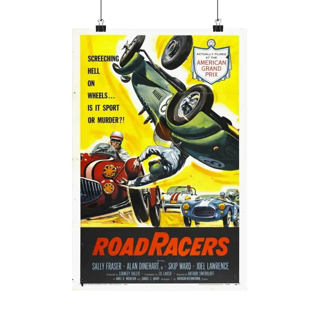 ROADRACERS 1959 - Paper Movie Poster 12″ x 18″ Matte - The Sticker Space