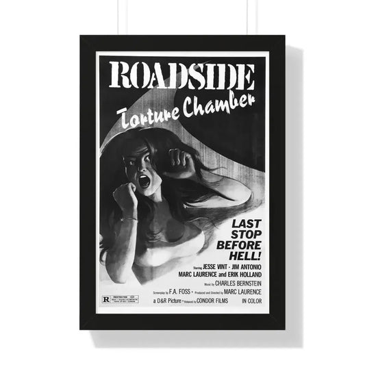 ROADSIDE TORTURE CHAMBER (PIGS) 1973 - Framed Movie Poster 16″ x 24″ Black - The Sticker Space