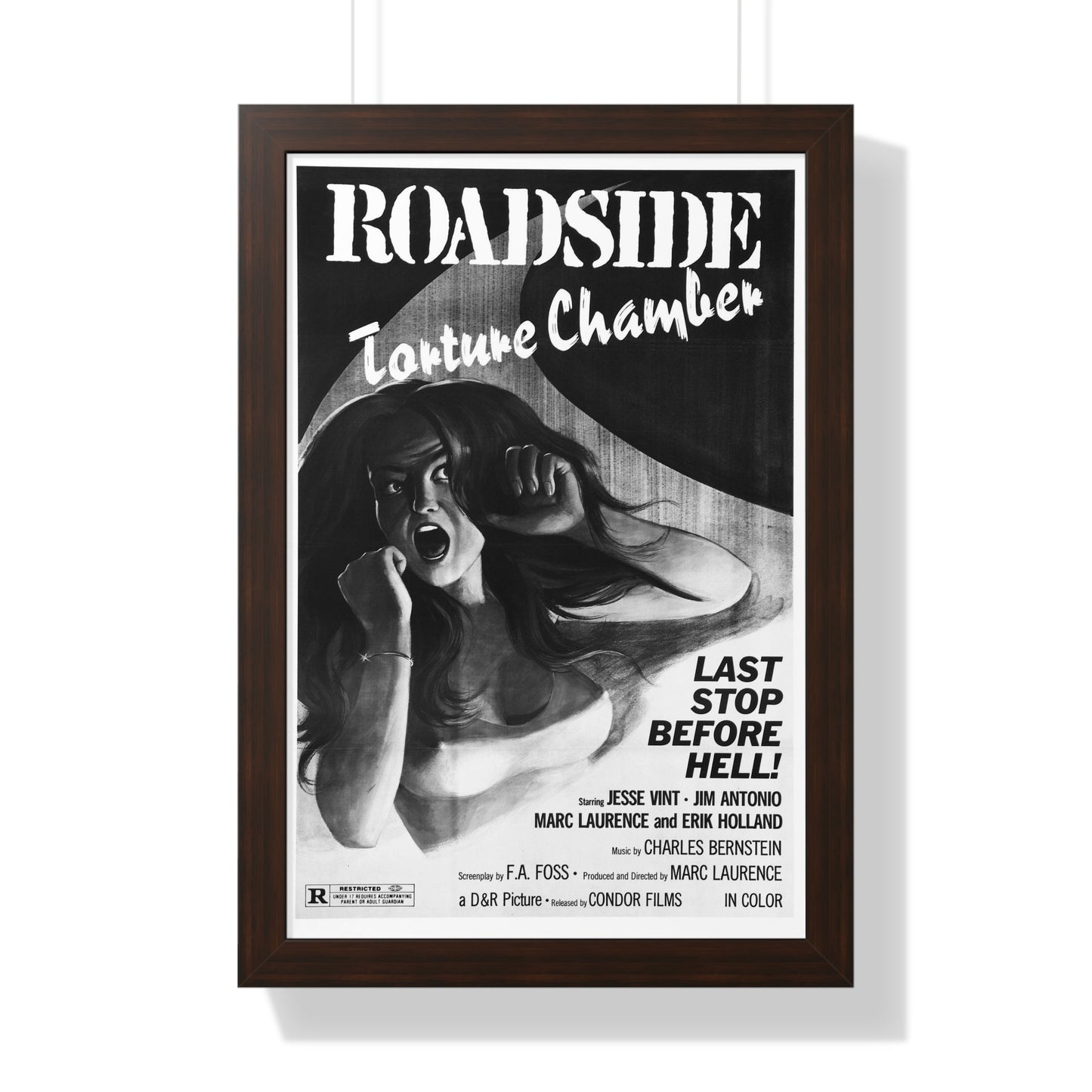 ROADSIDE TORTURE CHAMBER (PIGS) 1973 - Framed Movie Poster-16″ x 24″-The Sticker Space