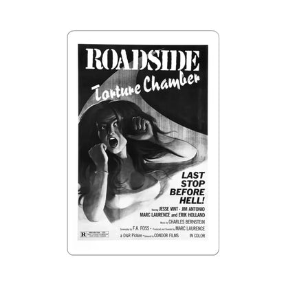 ROADSIDE TORTURE CHAMBER (PIGS) 1973 Movie Poster - STICKER Vinyl Kiss-Cut Decal 4 Inch White - The Sticker Space