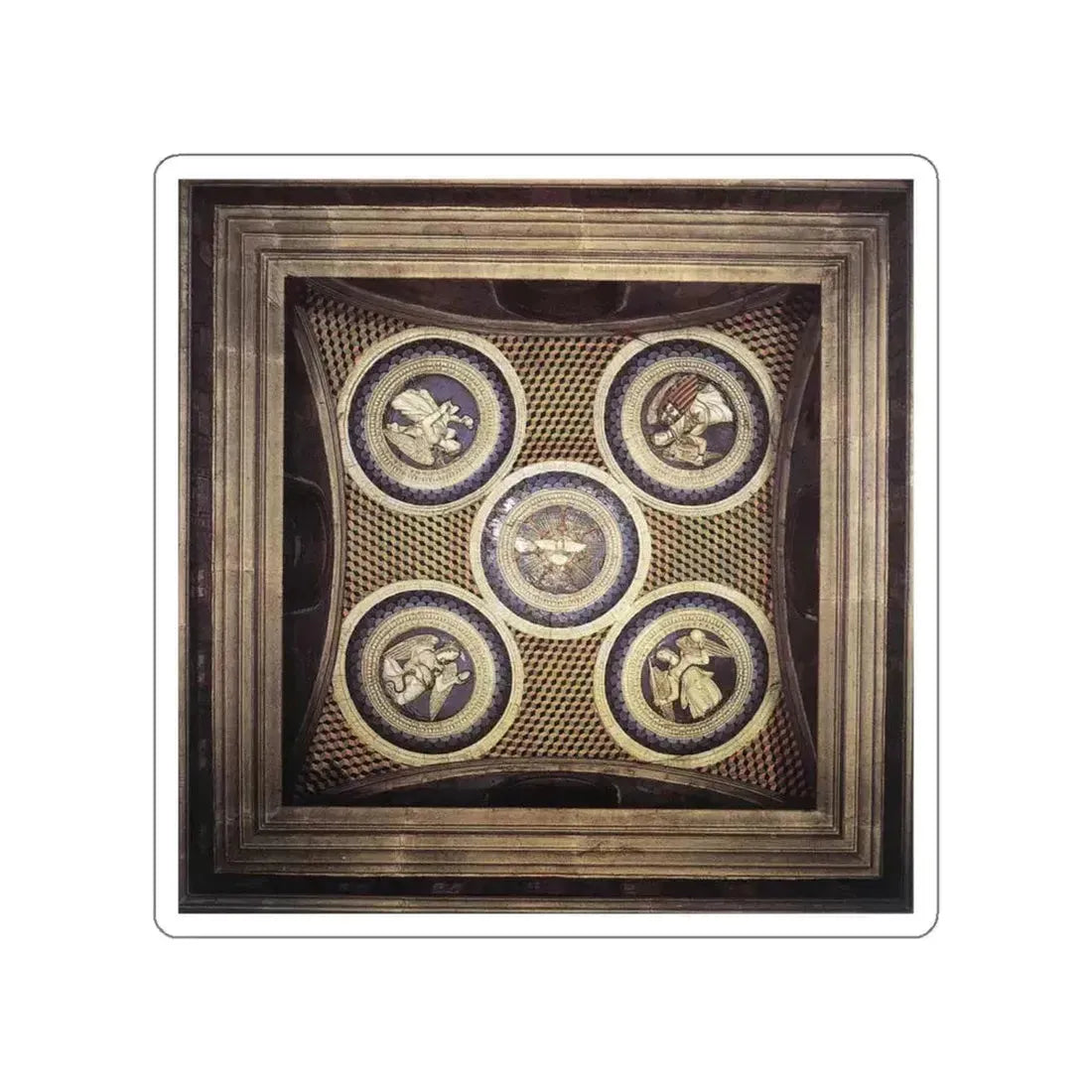 ROBBIA Luca della - Ceiling decoration (Artwork) STICKER Vinyl Die-Cut Decal White Die-Cut 4 Inch - The Sticker Space