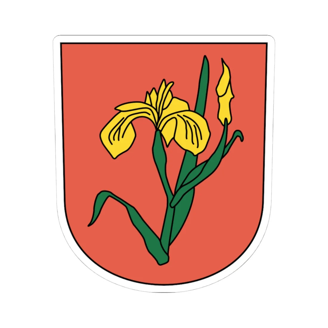 Robenhausen coat of arms (Switzerland) (Coat of Arms) STICKER Vinyl Kiss-Cut Decal 4 Inch White - The Sticker Space