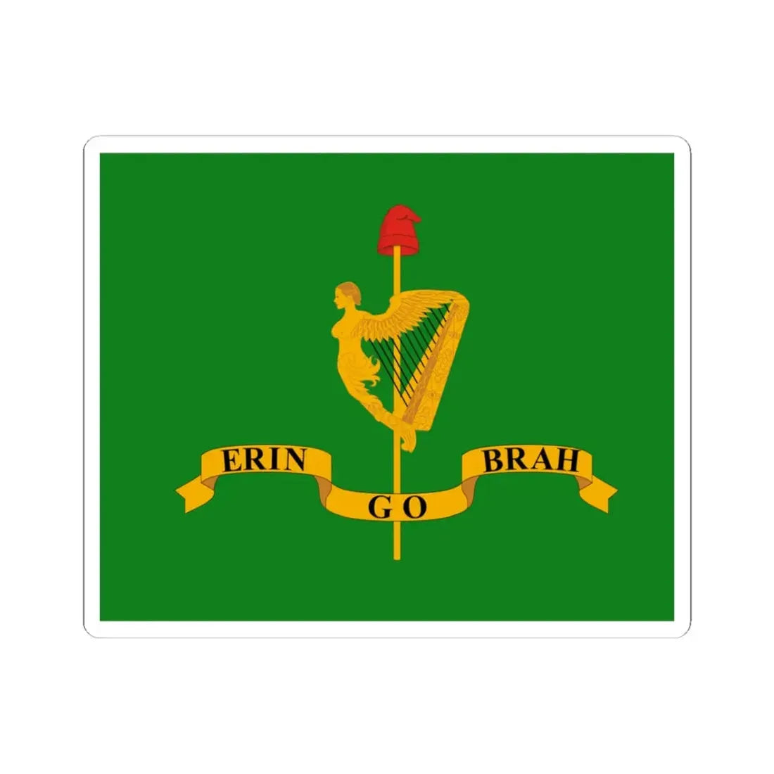 Robert Emmet flag (Ireland) STICKER Vinyl Kiss-Cut Decal 3 Inch White - The Sticker Space