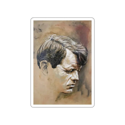 Robert F. Kennedy, 1968 (Magazine Illustration) STICKER Vinyl Die-Cut Decal White Die-Cut 2 Inch - The Sticker Space