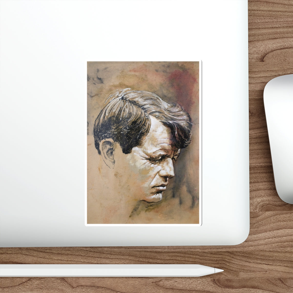 Robert F. Kennedy, 1968 (Magazine Illustration) STICKER Vinyl Die-Cut Decal-The Sticker Space