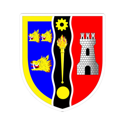 Robert Gordon University arms (Scotland) (Coat of Arms) STICKER Vinyl Kiss-Cut Decal 3 Inch White - The Sticker Space