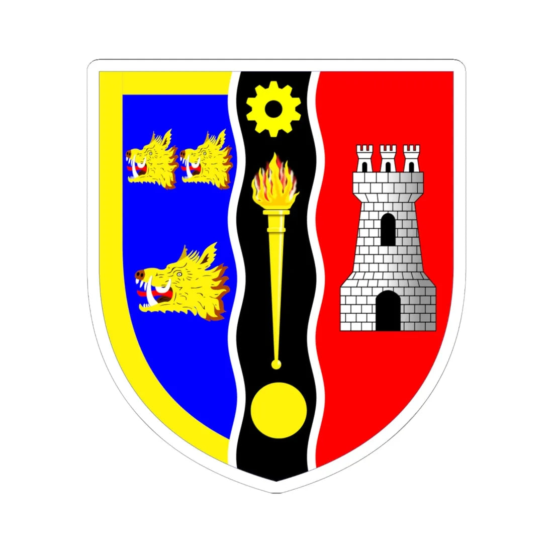 Robert Gordon University arms (Scotland) (Coat of Arms) STICKER Vinyl Kiss-Cut Decal 6 Inch White - The Sticker Space