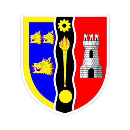 Robert Gordon University arms (Scotland) (Coat of Arms) STICKER Vinyl Kiss-Cut Decal 6 Inch White - The Sticker Space