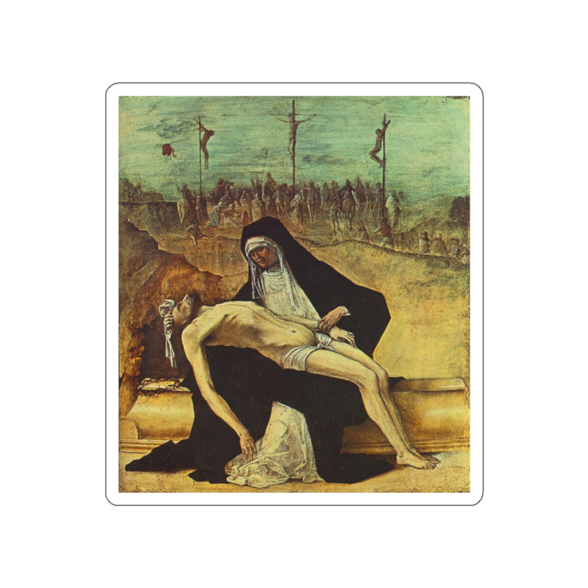 ROBERTI, Ercole de' - 2. Pieta (Artwork) STICKER Vinyl Die-Cut Decal-White-The Sticker Space