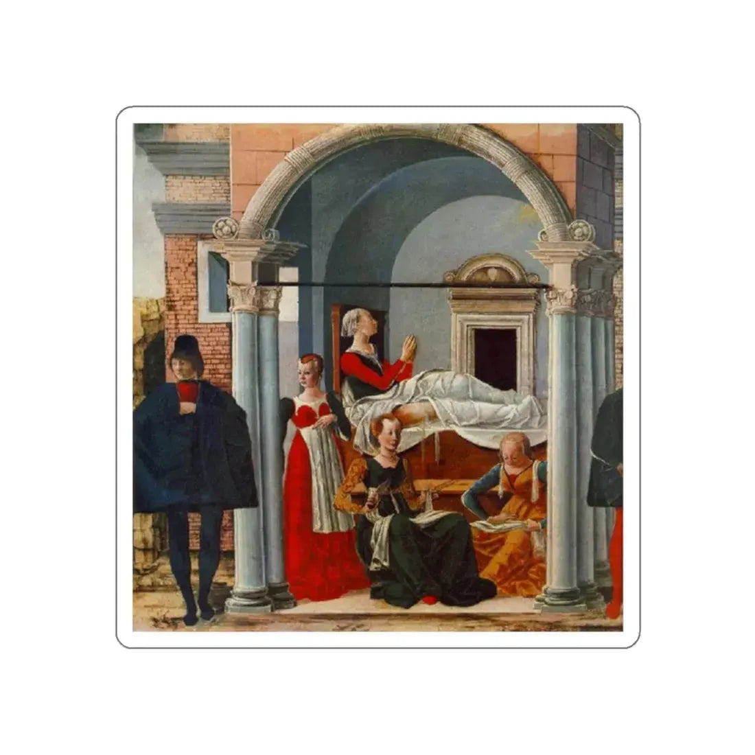 ROBERTI, Ercole de' - Predella (detail) (Artwork) STICKER Vinyl Die-Cut Decal - The Sticker Space