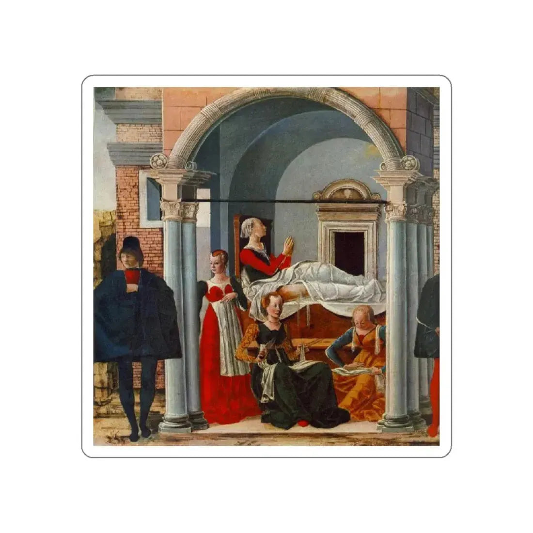 ROBERTI, Ercole de' - Predella (detail) (Artwork) STICKER Vinyl Die-Cut Decal - The Sticker Space