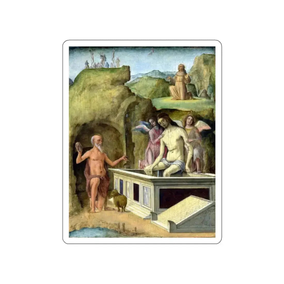 ROBERTI, Ercole de' - The Dead Christ (Artwork) STICKER Vinyl Die-Cut Decal White Die-Cut 2 Inch - The Sticker Space