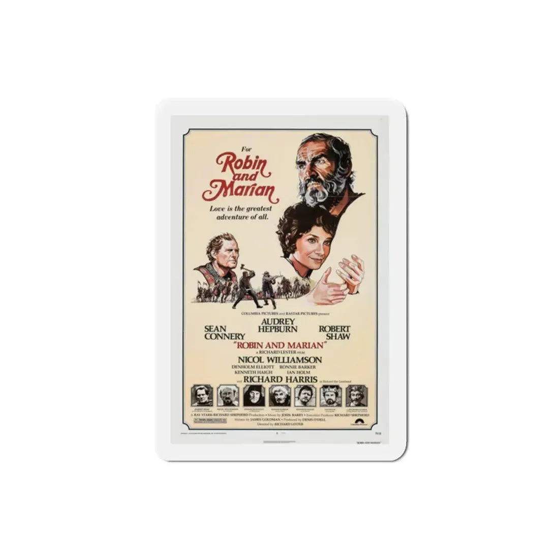 Robin and Marian 1976 Movie Poster Refrigerator Magnet 2 Inch - The Sticker Space