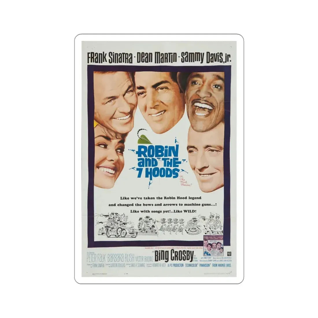 Robin and the 7 Hoods 1964 Movie Poster STICKER Vinyl Die-Cut Decal 4 Inch - The Sticker Space