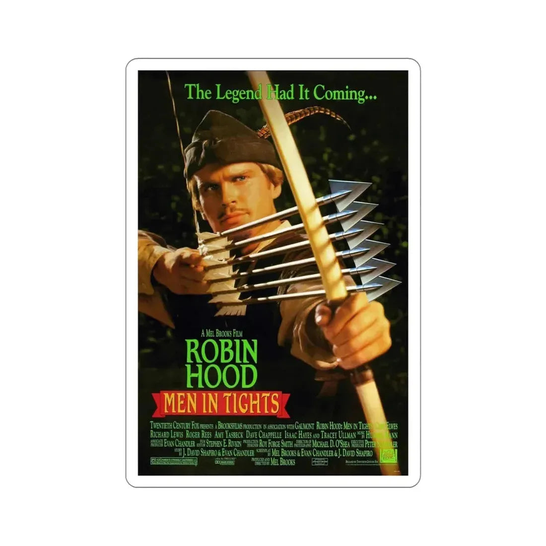 Robin Hood Men in Tights 1993 Movie Poster STICKER Vinyl Die-Cut Decal 6 Inch - The Sticker Space