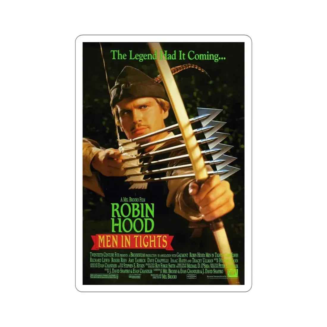 Robin Hood Men in Tights 1993 Movie Poster STICKER Vinyl Die-Cut Decal - The Sticker Space