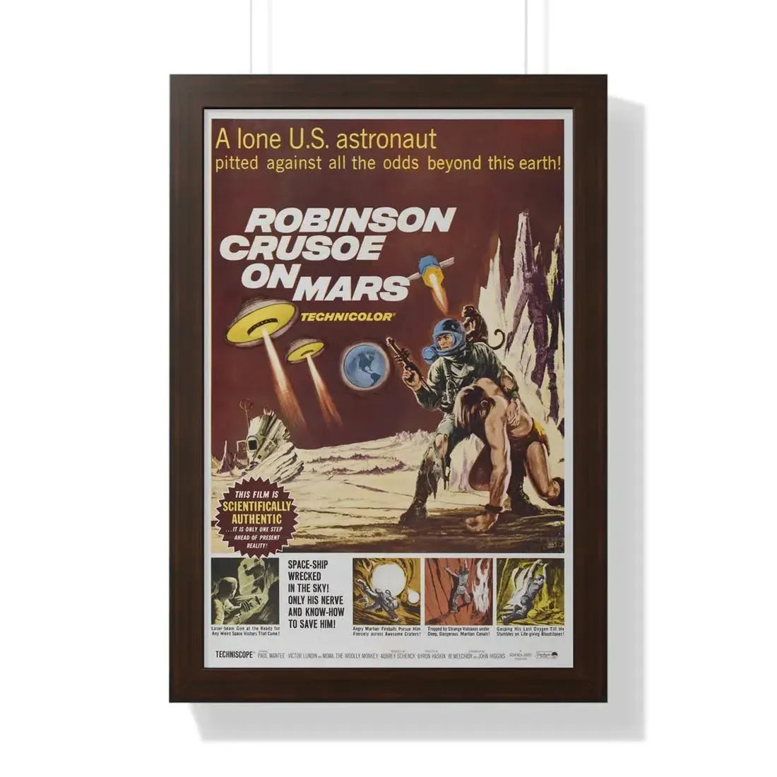 ROBINSON CRUSOE ON MARS 1964 - Framed Movie Poster - The Sticker Space