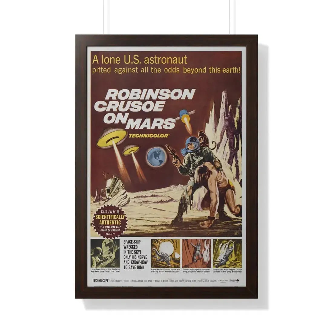 ROBINSON CRUSOE ON MARS 1964 - Framed Movie Poster - The Sticker Space