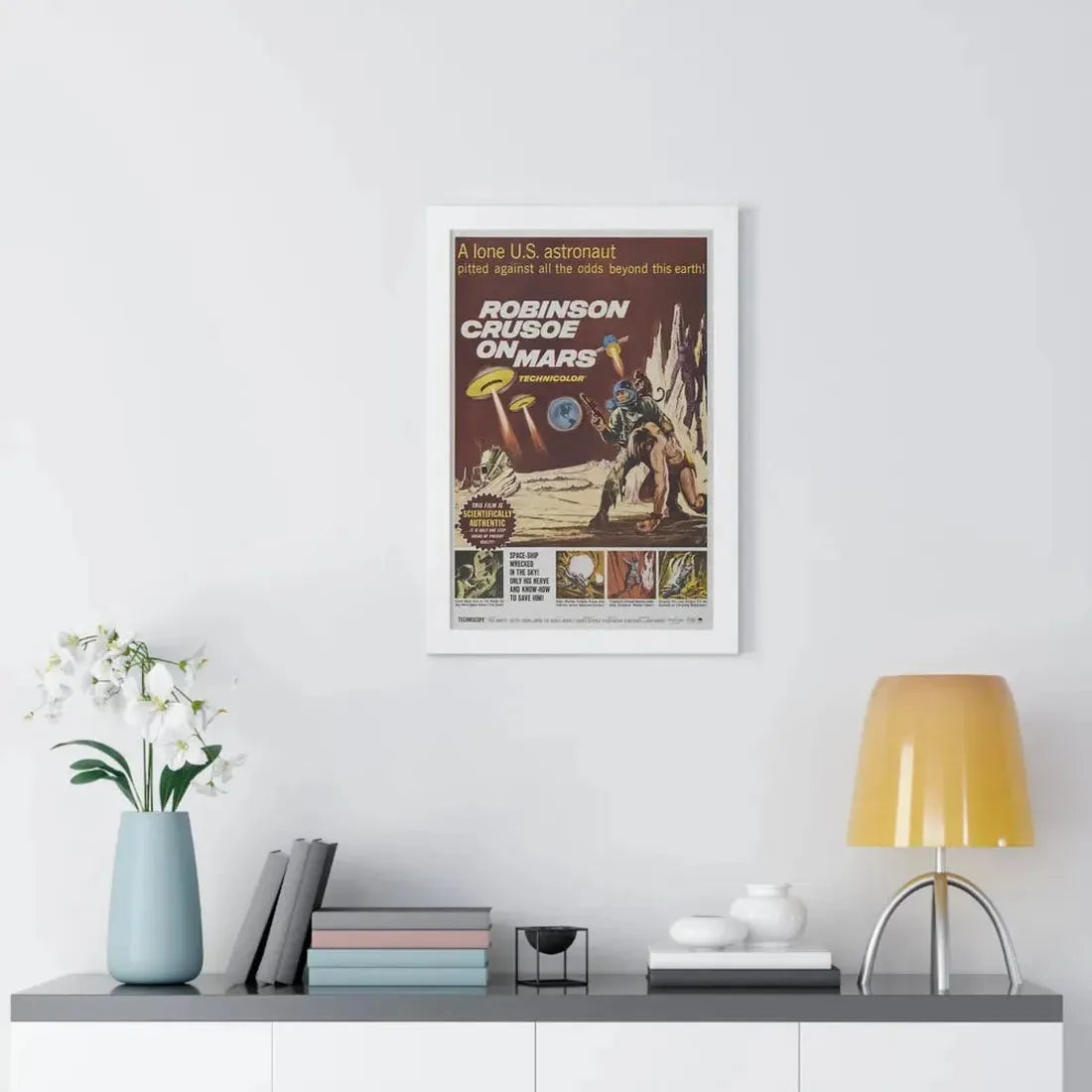 ROBINSON CRUSOE ON MARS 1964 - Framed Movie Poster - The Sticker Space