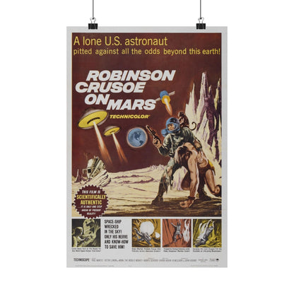 ROBINSON CRUSOE ON MARS 1964 - Paper Movie Poster-12″ x 18″-The Sticker Space